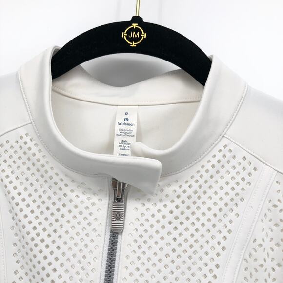 Lululemon Get Your Peek On Jacket Womens 6 Full Zip White - Picture 2 of 8